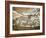 Cave of Lascaux, Great Hall, Left Wall: First Bull, Red Horse, Brown Horses, C. 17,000 BC-null-Framed Giclee Print