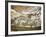 Cave of Lascaux, Great Hall, Left Wall: First Bull, Red Horse, Brown Horses, C. 17,000 BC-null-Framed Giclee Print