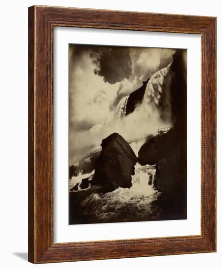 Cave of the Winds, Niagara Falls, C.1890 (Albumen Silver Print from Glass Negative)-George Barker-Framed Giclee Print