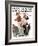 "Cave of the Winds" Saturday Evening Post Cover, August 28,1920-Norman Rockwell-Framed Giclee Print