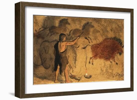 Cave Painters-Ronald Lampitt-Framed Giclee Print