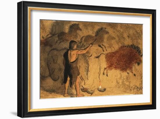 Cave Painters-Ronald Lampitt-Framed Giclee Print