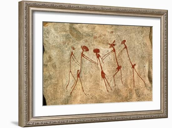 Cave Painting: Kolo Figures Depicting An Abduction-Sinclair Stammers-Framed Photographic Print