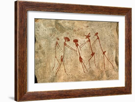 Cave Painting: Kolo Figures Depicting An Abduction-Sinclair Stammers-Framed Photographic Print