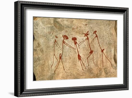 Cave Painting: Kolo Figures Depicting An Abduction-Sinclair Stammers-Framed Photographic Print