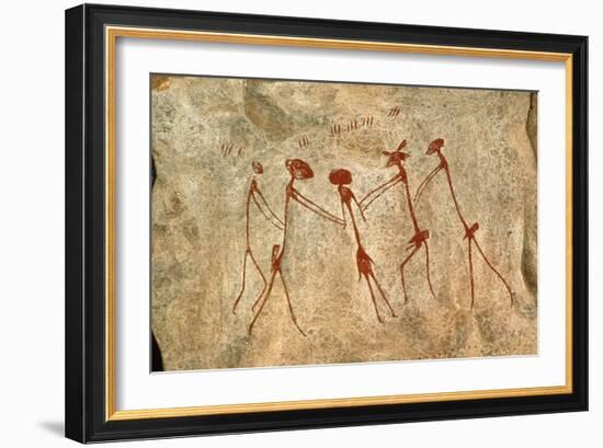 Cave Painting: Kolo Figures Depicting An Abduction-Sinclair Stammers-Framed Photographic Print