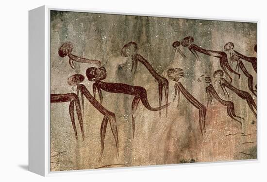 Cave Painting: Kolo Figures with Head-dresses-Sinclair Stammers-Framed Premier Image Canvas