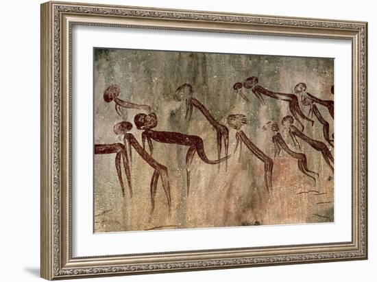 Cave Painting: Kolo Figures with Head-dresses-Sinclair Stammers-Framed Photographic Print