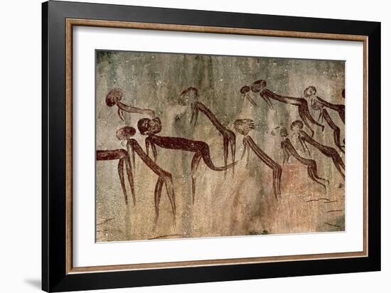 Cave Painting: Kolo Figures with Head-dresses-Sinclair Stammers-Framed Photographic Print
