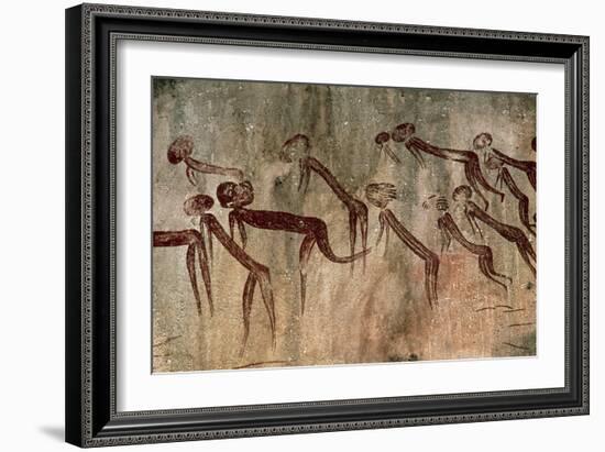 Cave Painting: Kolo Figures with Head-dresses-Sinclair Stammers-Framed Photographic Print