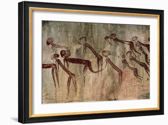 Cave Painting: Kolo Figures with Head-dresses-Sinclair Stammers-Framed Photographic Print