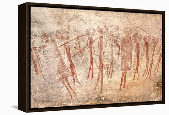 Cave Painting: Kondusi Stick Dance, Tanzania-Sinclair Stammers-Framed Premier Image Canvas