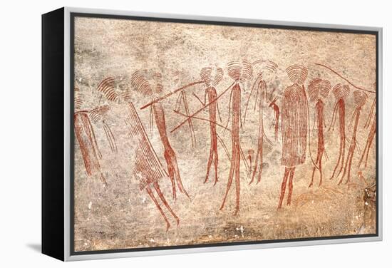 Cave Painting: Kondusi Stick Dance, Tanzania-Sinclair Stammers-Framed Premier Image Canvas
