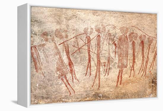 Cave Painting: Kondusi Stick Dance, Tanzania-Sinclair Stammers-Framed Premier Image Canvas