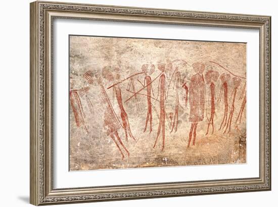 Cave Painting: Kondusi Stick Dance, Tanzania-Sinclair Stammers-Framed Photographic Print