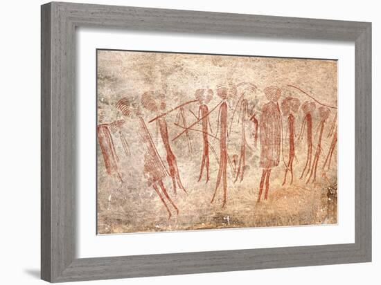 Cave Painting: Kondusi Stick Dance, Tanzania-Sinclair Stammers-Framed Photographic Print