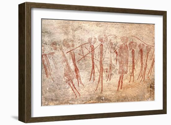 Cave Painting: Kondusi Stick Dance, Tanzania-Sinclair Stammers-Framed Photographic Print