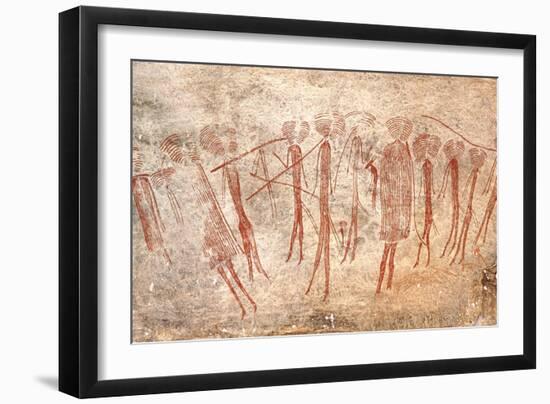 Cave Painting: Kondusi Stick Dance, Tanzania-Sinclair Stammers-Framed Photographic Print