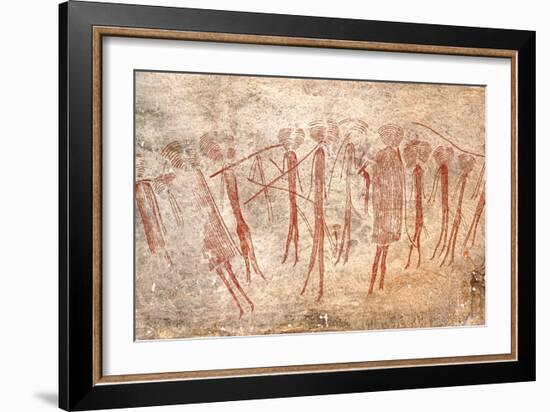 Cave Painting: Kondusi Stick Dance, Tanzania-Sinclair Stammers-Framed Photographic Print