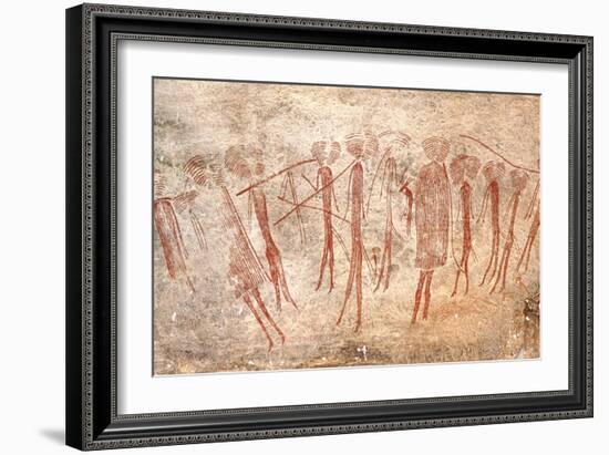 Cave Painting: Kondusi Stick Dance, Tanzania-Sinclair Stammers-Framed Photographic Print