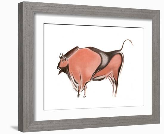 Cave Painting of a Bison from the Altamira Cave, Spain, 1933-1934-null-Framed Giclee Print