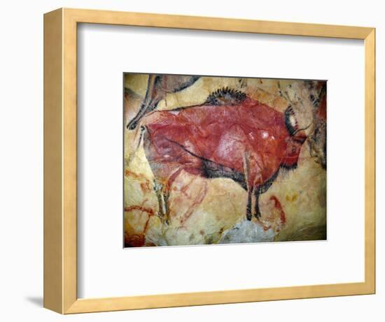 Cave Painting of Bison at Altamira-null-Framed Photographic Print