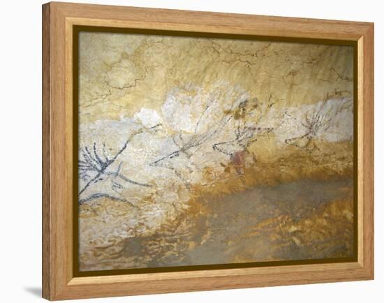 Cave Painting of Swimming Stags at Lascaux-null-Framed Premier Image Canvas