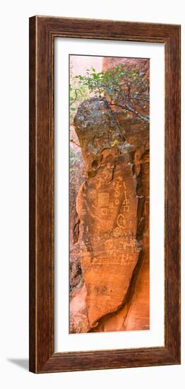 Cave Painting, V-Bar-V Heritage Site, Coconino National Forest, Verde Valley, Arizona, Usa-null-Framed Photographic Print