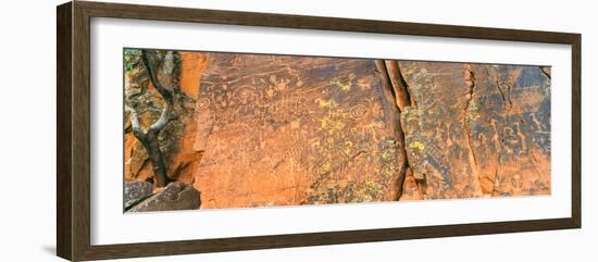 Cave Painting, V-Bar-V Heritage Site, Coconino National Forest, Verde Valley, Arizona, Usa-null-Framed Photographic Print