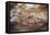 Cave Paintings Depicting Cattle, Prehistoric Caves on Gilf Kebir Plateau-null-Framed Premier Image Canvas