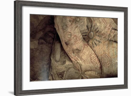 Cave Paintings Near Village of Catavina, Central Desert, Baja California Norte, Mexico-null-Framed Giclee Print