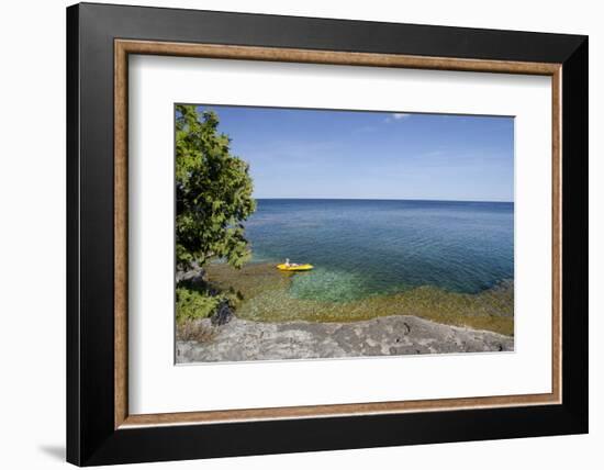 Cave Point County Park, Lake Michigan, Door County, Wisconsin, USA-Cindy Miller Hopkins-Framed Photographic Print