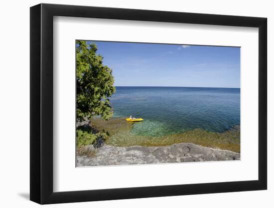 Cave Point County Park, Lake Michigan, Door County, Wisconsin, USA-Cindy Miller Hopkins-Framed Photographic Print