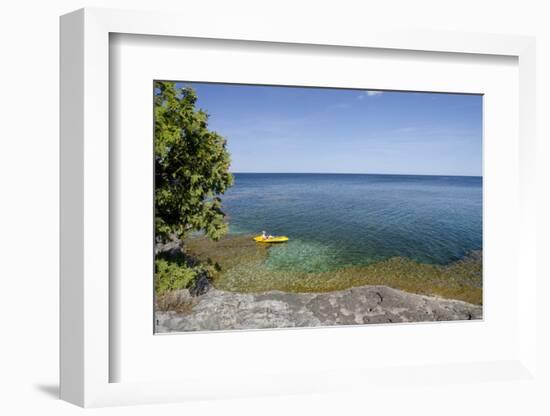 Cave Point County Park, Lake Michigan, Door County, Wisconsin, USA-Cindy Miller Hopkins-Framed Photographic Print