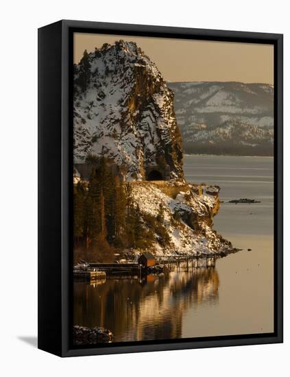 Cave Rock Tunnel Seen from Logan Shoals East Side Lake Tahoe Nevada, USA-Tom Norring-Framed Premier Image Canvas