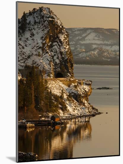 Cave Rock Tunnel Seen from Logan Shoals East Side Lake Tahoe Nevada, USA-Tom Norring-Mounted Photographic Print
