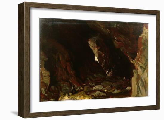 Cave, Tintagel (Oil on Board)-William Blake Richmond-Framed Giclee Print