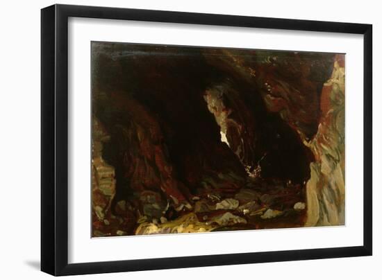 Cave, Tintagel (Oil on Board)-William Blake Richmond-Framed Giclee Print