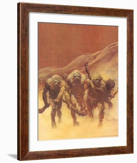 Caveman (cover art for Creepy #15 and Creepy #83)-Frank Frazetta-Framed Art Print