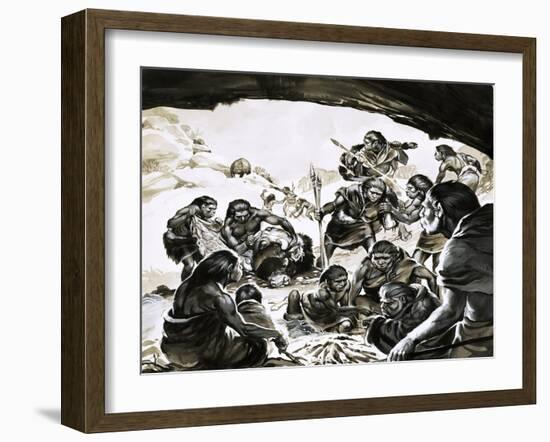 Cavemen of the Cold Spell-Angus Mcbride-Framed Giclee Print