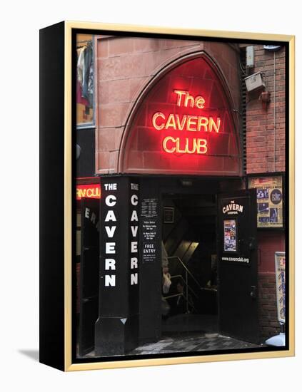 Cavern Club, Mathew Street, Liverpool, Merseyside, England, United Kingdom, Europe-Wendy Connett-Framed Premier Image Canvas