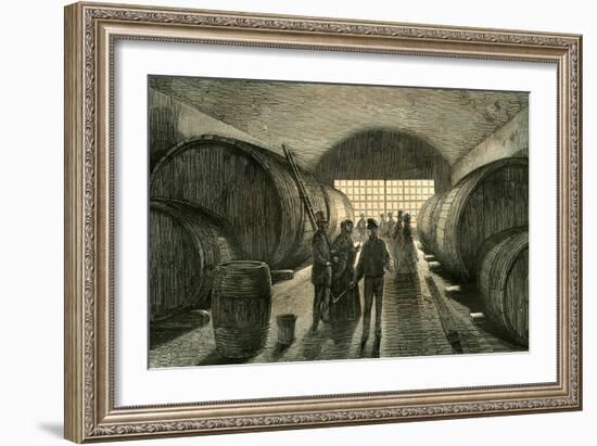 Caves Wine Champagne France 19th Century-null-Framed Giclee Print