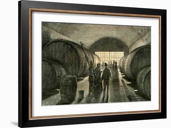 Caves Wine Champagne France 19th Century-null-Framed Giclee Print