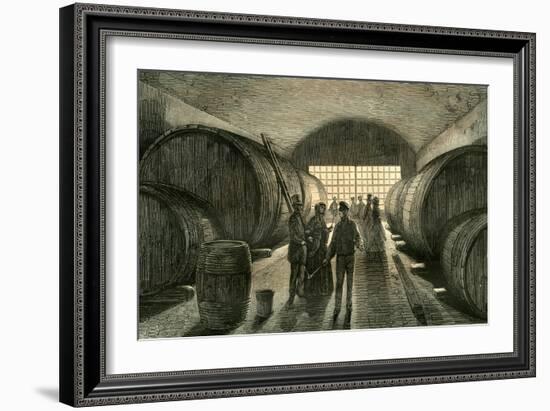 Caves Wine Champagne France 19th Century-null-Framed Giclee Print