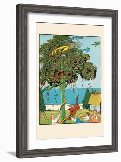 Cavorting Cat-Eugene Field-Framed Art Print