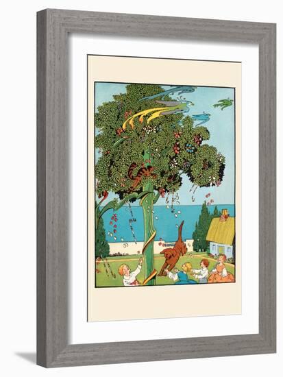 Cavorting Cat-Eugene Field-Framed Art Print