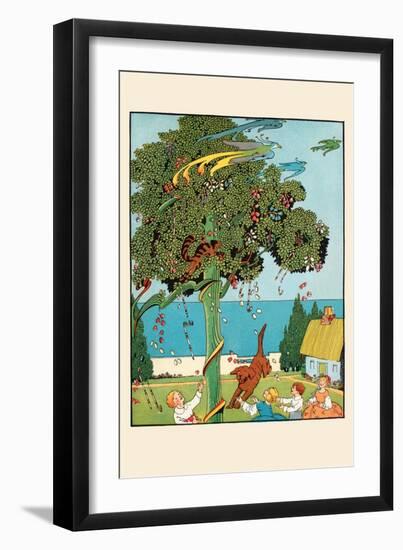 Cavorting Cat-Eugene Field-Framed Art Print