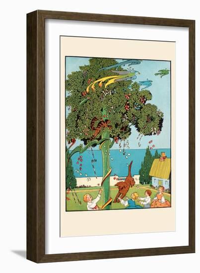 Cavorting Cat-Eugene Field-Framed Art Print