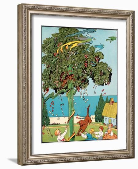 Cavorting Cat-Eugene Field-Framed Art Print