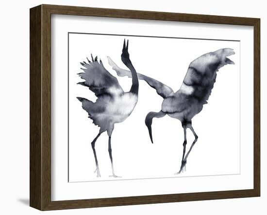 Cavorting Cranes-Kristine Hegre-Framed Giclee Print